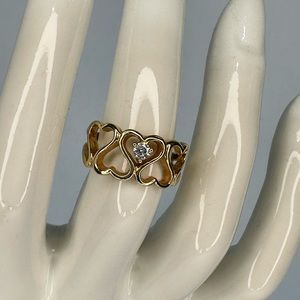 My Love - Cubic Zirconia Heart Ring - Size 6.5